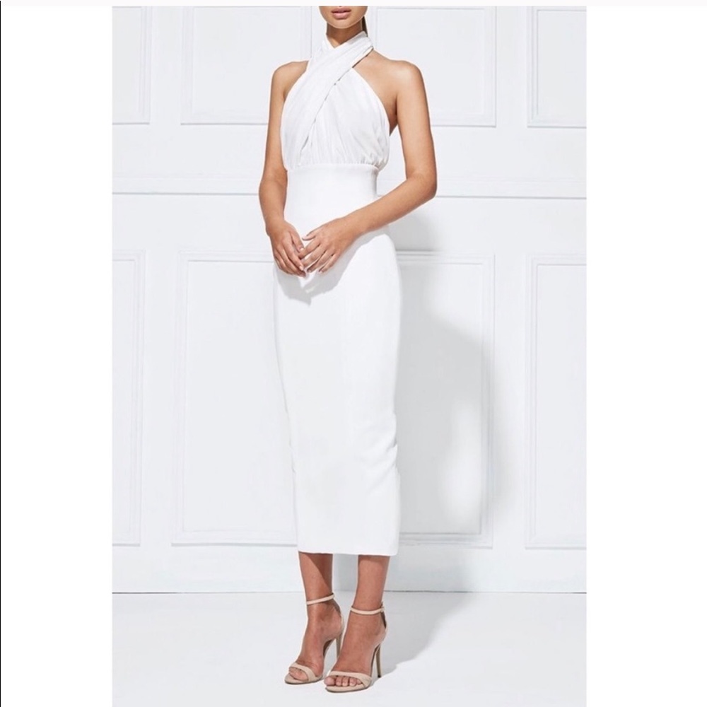 Misha Collection Vedette Halter Open back white